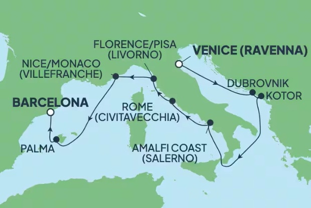 NCL Venice to Barcelona